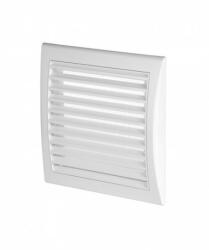  Awenta TL6 négyszögletes fali rács csonk nélkül, 194X200 mm, rovarhálóval, fehér színben