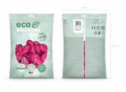 PartyDeco S. r. o ECO lufi, latex, 26cm 100 db, pasztel fuxia