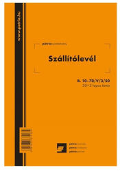  Nyomtatvány szállítólevél A/5 50x3 álló (B.10-70/V/3/50) - papir-bolt
