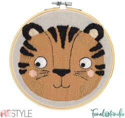 ReStyle Punch kit Tiger - hímzés csomag - 17.8cm