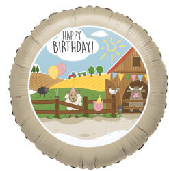 anagram Szülinapi lufi 18" 45cm Happy Birthday, Farm (LUFI823940)