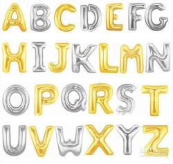 anagram Betű lufi 34" 86cm óriás Ezüst betű, B betű, (LUFI807419)