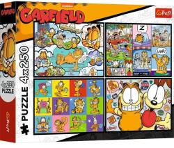 Trefl - Puzzle 4x250 Garfield doesn't like Mondays - 250 piese