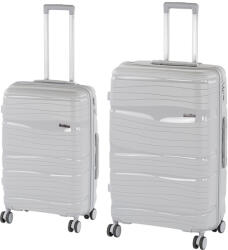 Leziter TraveLux Voyager VII gurulós bőrönd szett szürke (LTRVBS-VII-GR) - leziter