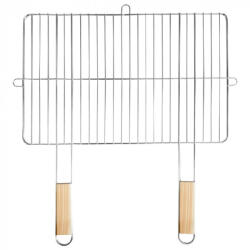 Mirpol Szögletes grillrács fa fogantyúval 57x51 cm (5905610256289) - leziter