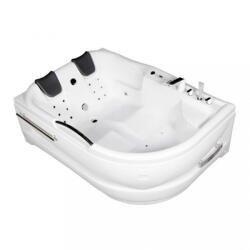 Wellis Dublo Hydro aszimmetrikus hidromasszázs kád, 180x130 cm-es méretben csaptelep nélkül (WK00005-2-1) - leziter