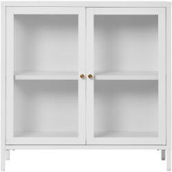House Nordic Dalby vitrines komód, 2 ajtó, acél, fehér 80x35x80 cm (3003016) - leziter