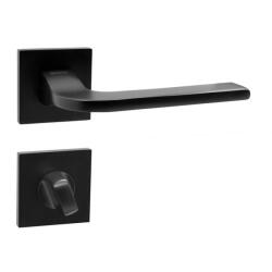 Leziter Fekete négyzetrozettás WC kilincs (KILINCS-FEKETE-WC) - leziter