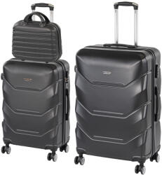 Leziter TraveLux Max X gurulós bőrönd szett fekete (LTRMBS-X-BL) - leziter