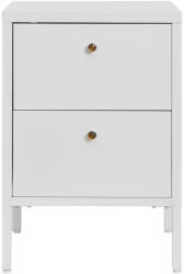 House Nordic Dalby fiókos szekrény, 2 fiók, acél, fehér 40x40x59, 5 cm (3003021) - leziter