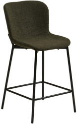 House Nordic Maceda bárszék, buklé, zöld, fekete lábak (1050002) - leziter