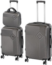 Leziter TraveLux Pro XVIII gurulós bőrönd szett szürke (LTRPBS-XVIII-GR) - leziter