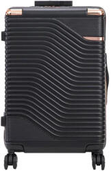 Leziter TraveLux Urban közepes bőrönd keményfedeles 68x45x25 cm fekete (833-BL24) - leziter