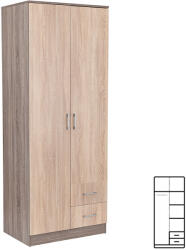 Leziter Miami gardróbszekrény 80x205 cm sonoma tölgy-yorki tölgy (LMGSZ80STYT) - leziter