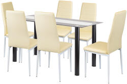 Leziter Norman 6+1 étkező garnitúra bézs (LUA140B_MDC-001-Beige_6) - leziter