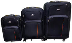 Leziter TraveLux Light gurulós bőrönd szett fekete (LTRLBS-BL) - leziter