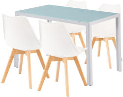 Leziter Liva 4+1 étkező garnitúra fehér-fehér (LUAV120W_DA232AW_4) - leziter