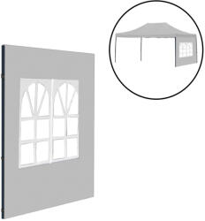 Leziter Kerti pavilon ablakos oldalfal ponyva 3x4, 5 m szürke (LPOPA-45-GREY)