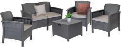 Leziter Venus II Big 5 személyes kerti bútor garnitúra grafit (LBIVENGR4_LBIVSZ-GRA) - leziter