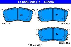 ATE Set placute frana ATE 13.0460-5887.2 (13.0460-5887.2) - fixbox
