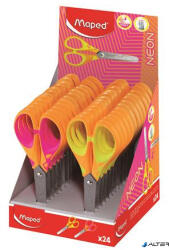 Maped Olló, display, iskolai, 13 cm, MAPED "Soft Neon", vegyes színek (464401)