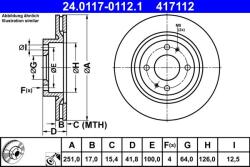 ATE Disc frana ATE 24.0117-0112.1 (24.0117-0112.1)