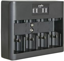 Jupio USB All-In-One töltő (AA/AAA/C/D/9V) LCD visszajelzővel (JBC0150)