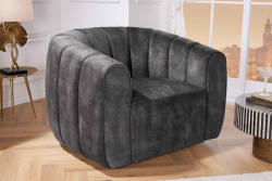 Kalei Design forgófotel Kalei sötétszürke bársony