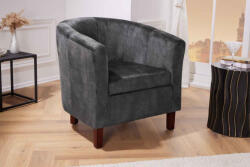 Lyric Design fotel Lyric sötétszürke bársony