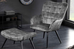 Sweden Design fotel Sweden szürke bársony