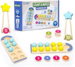 Educational Insights Joc din lemn - Numara si potriveste (EDUC-EI-1406) Jucarii de constructii magnetice