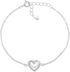 Brilio Silver Brățară romantică argintie cu inimioară BRC62W