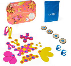 Clixo Clixo® joc magnetic de construit - Crew Roz & Galben (30 piese) (EDUC-CL-CREW-PY-1) Jucarii de constructii magnetice