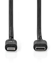 Nedis CCGL39650BK10 Lightning kábel 1 M Fekete (CCGL39650BK10) - easy-shop