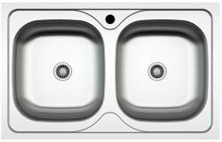 MOFÉM Teka rozsdamentes acél mosogatótálca, 2 medence , EVO2 2B 800x500 mm (760012810+R760022806)