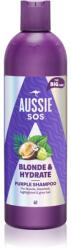 Aussie SOS Blonde & Hydrate лилав тониращ шампоан за руса коса 500ml