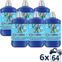 Coccolino Passion Flower & Bergamot 6 × 1600 ml Öblítő