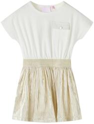 vidaXL Gyerek ruha rövid ujjú Ecru 128 mosógépben mosható 14695 (14695)