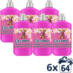 Coccolino Tiare Flower & Red Fruits 6 × 1600 ml Öblítő