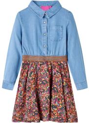 vidaXL Gyerek ruha hosszú ujjú, tengerészkék és farmer kék 116 mosógépben mosható 14121 (14121)