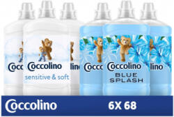 Coccolino Sensitive & Blue Splash 6 × 1700 ml Öblítő