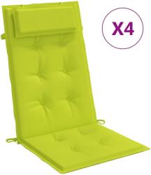 vidaXL 4 db világoszöld oxford-szövet magas háttámlájú székpárna 2.1 kg (361908)
