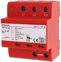 DEHN DEHNshield túlfeszültség-levezető 3 fázisú TN-C rendszerhez (1. +2. típus) DSH TNC 255 941300 (941300) - lumenet