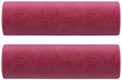 vidaXL Dekoratív párnakészlet vidaXL, 2 db, borvörös, Ø15x50 cm, bársony, 0, 65 kg (349513)