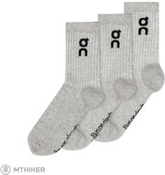 On Running Logo zokni, 3-pack, heather gray (M)