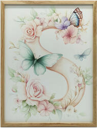  KERET FALI PLAKÁT VIRÁGOK PILLANGÓK SÖTÉTBARNA 70x100 CM