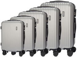Dollcini Dollcini, Világjáró Bőrönd 5db set, 28" 24" 20" 18" 16" , 528282_E_5db, szürke