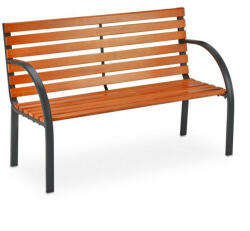  Rusztikus kerti pad 2 személyes fa és fém 83, 5 x 123 x 56 cm 10036068