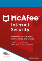 McAfee Internet Security, 1 device, 1 year (MCAFEEINTERNETS1AN)