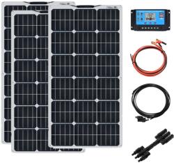 Rugalmas napelemes panel 100W, nagy hatékonyságú 21, 8%, ideális lakókocsihoz és kempinghasználathoz, 300W -os készlet
